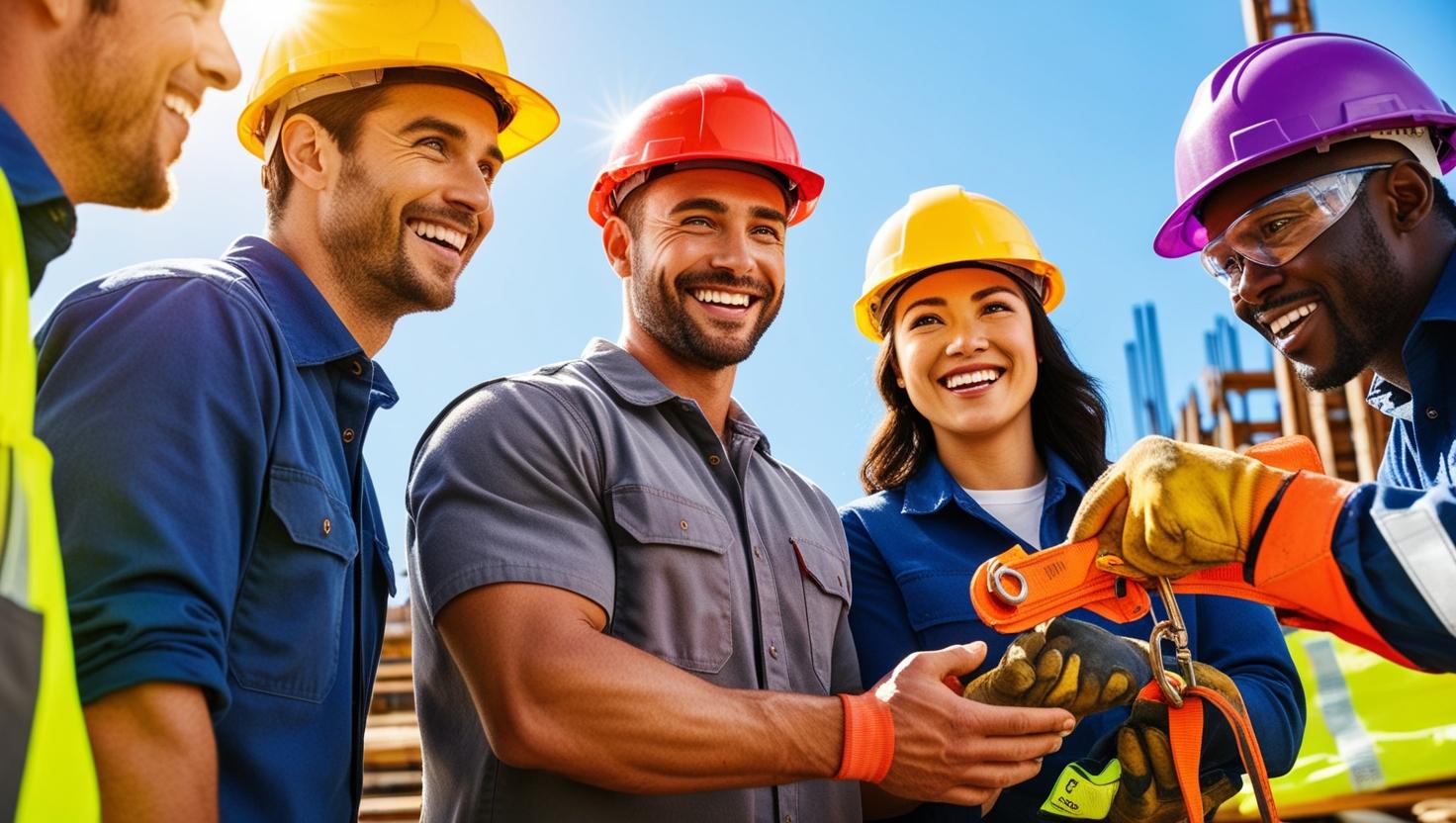 beberapa pekerja baru yang sedang mengikuti masa orientasi di perusahaan. Gambar 3 orang yang sedang b